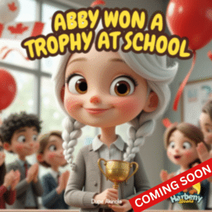 Abby Won A Trophy At School